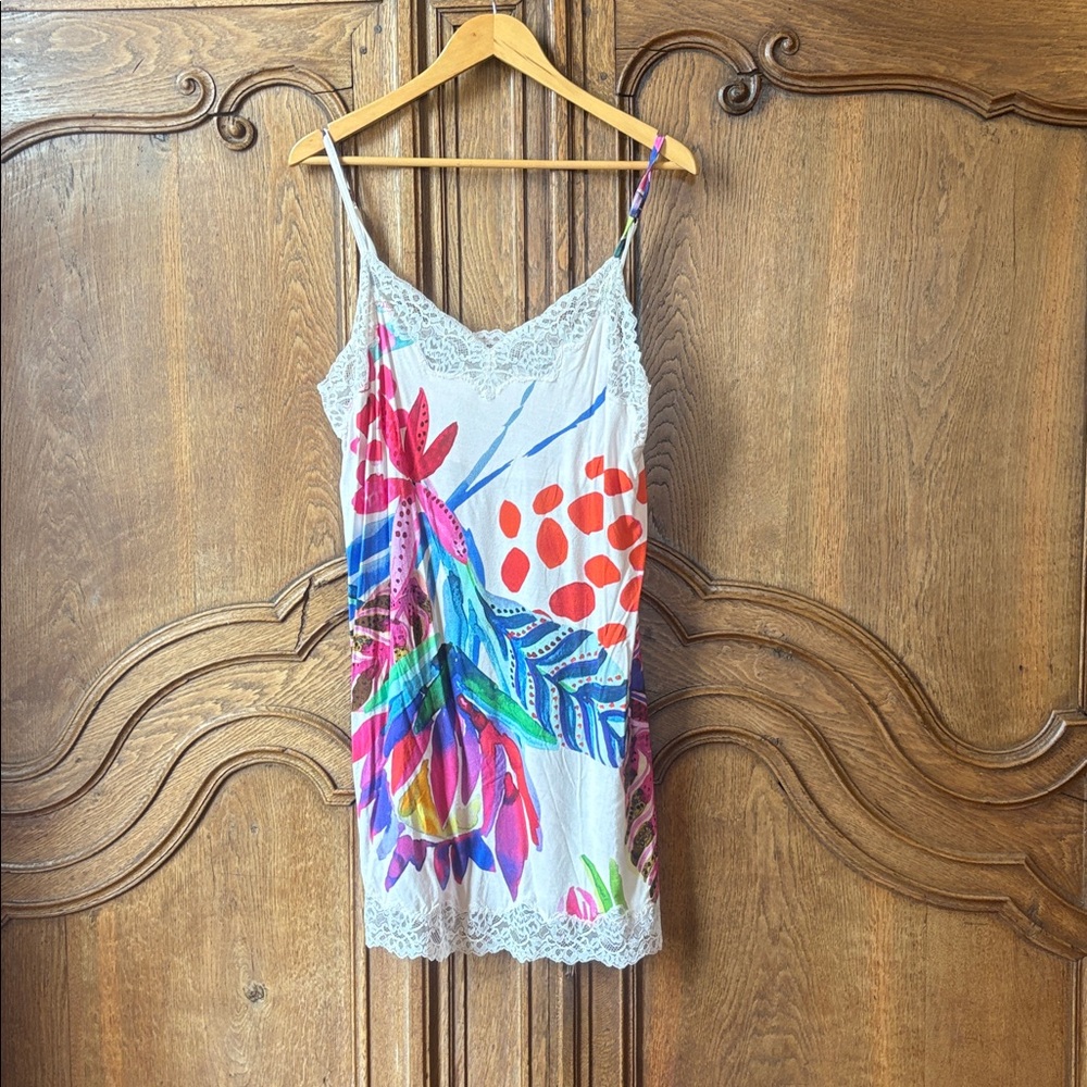 Soma Floral Cool Nights Lace Trim Cami Slip